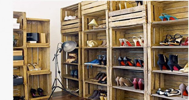DIY rangement pour chaussures avec une boite en