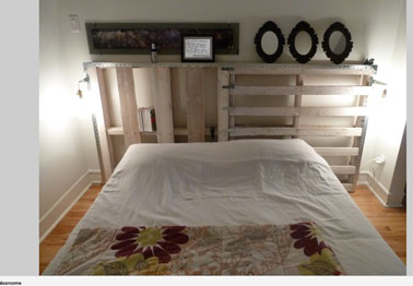 Pallet Headboard With Lights / Tête De Lit En Palettes Et Appliques • 1001