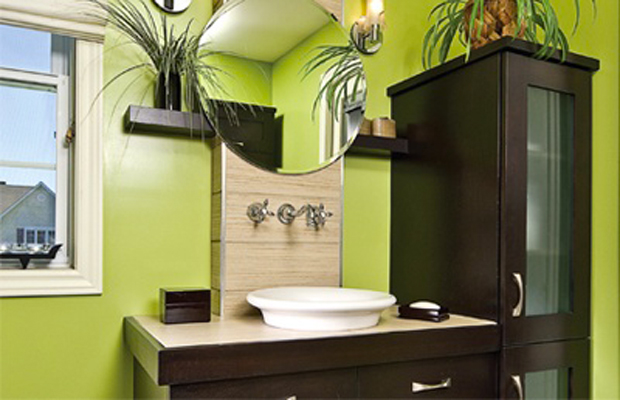 Photo salle de bains et vert : Déco Photo Deco