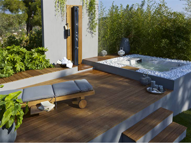 déco terrasse avec spa