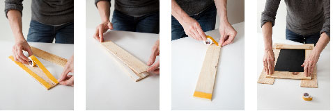 Préparer une double épaisseur de planchettes pour le haut et le bas pour former le cadre du tableau.