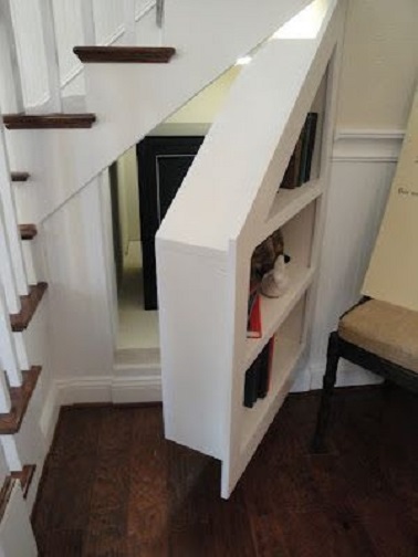 rangement chaussure sous escalier