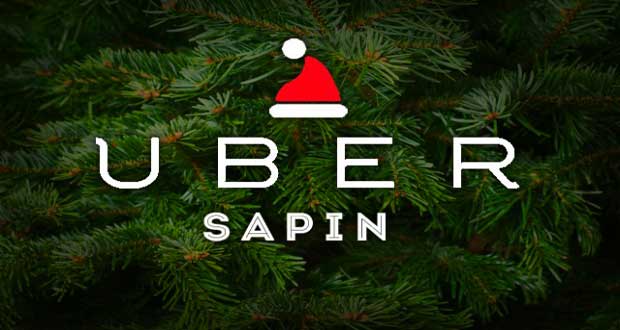 Commandez votre sapin de Noël sur l'appli et Uber vous le livre à la maison et le récupère après les fêtes pour le replanter. Géniale l'idée