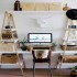Déco Cool vous propose un DIY déco de bureau à fabriquer de manière originale avec des échelles en bois idéal en bureau pour le salon ou la chambre