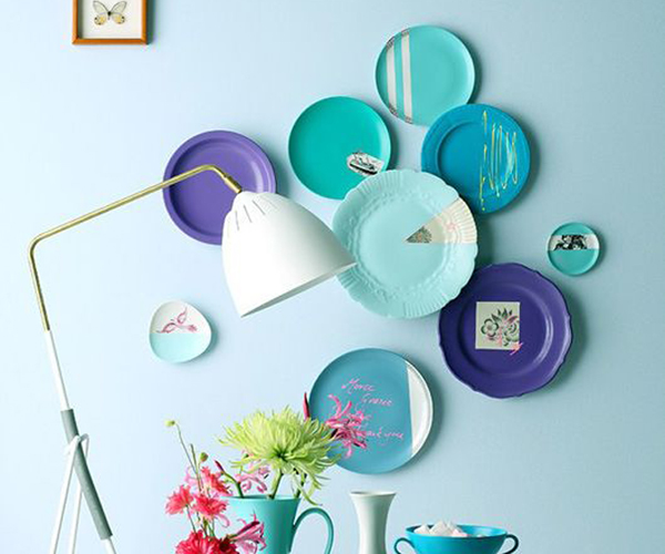 mur d'assiettes