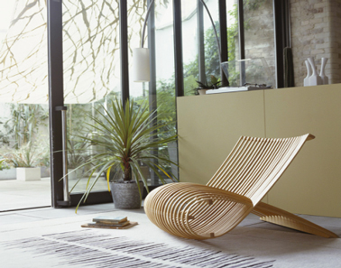 couleur salon ambiance outdoor entre couleur lin,taupe, vert tendre et bois naturel. Photo Peinture Astral