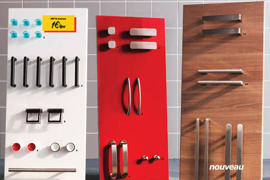 la collection 2012 de poignées de porte de cuisine chez Ikéa