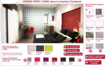 choisir la couleur du papier peint pour chaque mur de la chambre