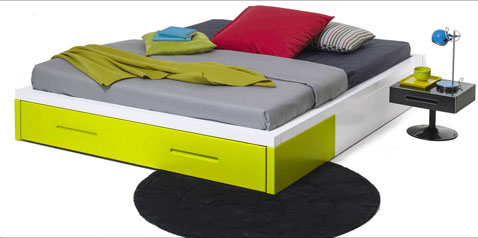 Lit futon KOLORCAZ avec tiroir existe en largeur 140 et 160 collection Kolorcaz des 3 Suisses