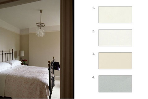 couleur peinture chambre harmonie de blanc gris The Little Shop Pour la décoration de cette chambre ambiance zen, une belle harmonie de blanc grisé choisie parmi les nuanciers peinture The little shop, les peinture Argile, Manganèse et Toile de Mayenne