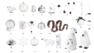 Collection boules, guirlandes, suspension Winter Maison du monde