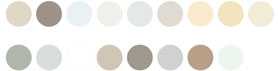 Nuancier peinture boiserie de la gamme Falaises V33 19 teintes en finition satin et brillant