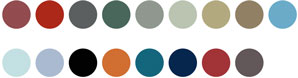 Nuancier peinture boiserie V33. 17 couleurs de peinture finition satin et brillant