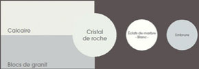palette couleur en camaieu gamme Falaises V33 nuancier couleur peinture teintes naturelles gamme falaises-Epure V33. Existe en peinture murale et peinture boiserie. finition satin, mat poudré, brillant