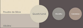 palette couleur peinture ton sur ton Epure V33 couleur peinture. palette couleurs naturelles, nuancier Falaises gamme épure des peintures V33 : poudre de silice, Albatre... existe pour peinture murale et peinture boiseries intérieures