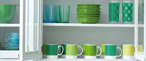 Vert émeraude, couleur tendance 2013 pour la vaisselle et les ustensiles de cuisine design
