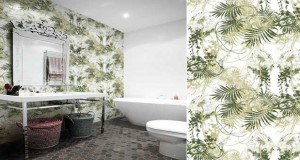 Un papier peint salle de bain qui se pose sur les murs de douche et les murs exposés à l’eau spa, douche italienne. Le papier peint OUT Wall&deco et sélection de papier peint vinyle intissé et expansé pour salle et bain
