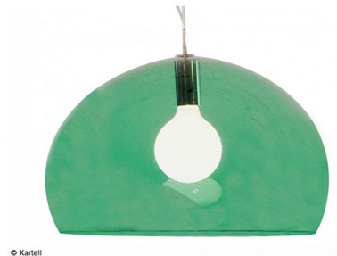 suspension globe kartell couleur vert émeraude. Dimensions : 52 cm de diamètre