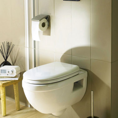 cuvette WC suspendu en céramique blanche, système anti-bactérien et anti-calcaire référence Artica chez Leroy Merlin