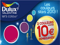 peinture monocouche et pots de peinture de couleurs Dulux Valentine, promotion spéciale