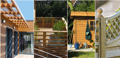 traitement des bois exterieur avec Protect Activ extérieur de V33 Nuancier 9 teintes disponible. Application sans ponçage en deux couches