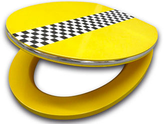 Abattant wc jaune fluo thème taxi Leroy Merlin