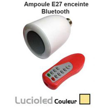 Ampoule Led bluetooth. Commande musique MP3 par télécommande