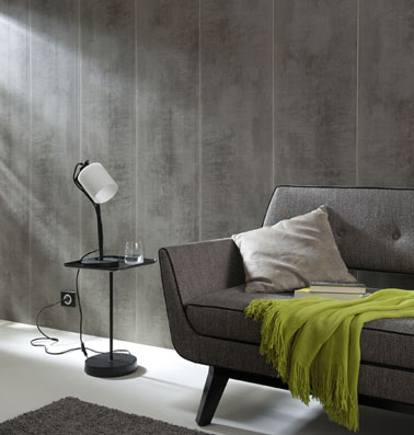 Lambris pvc le revêtement mural et plafond déco Cuisine décor Beton