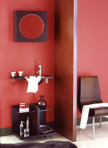 peinture salle de bain couleur rouge cerise Astral Peinture salle de bain. Peinture spéciale salle de bain couleur rouge cerise collection Elégance d'Astral