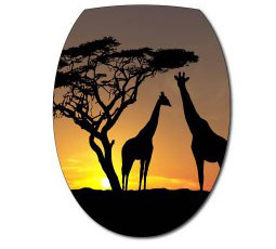 sticker abattant wc theme savane