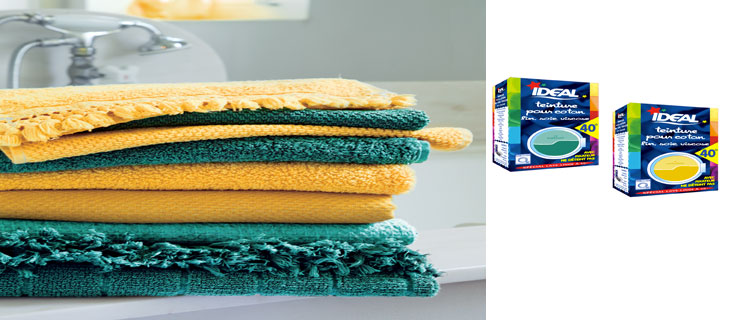 teinture tissu coton lin soie utilisable en machine à laver