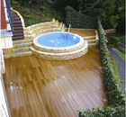 sol terrasse en cosse de riz, idee deco