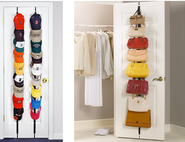 Raner sac à main et casquettes avec des sangles serviteur à fixer sur porte de placard ou de chambre