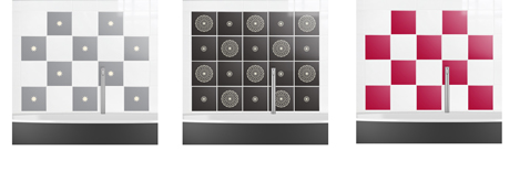 comment poser du carrelage adhésif facielement dans la salle de bian Carrelage adhésif sur murs baignoires : Pola Star Gris , Black Universe Combo et Plénitude Zen couleur Framboise, Les feuillines de Folii