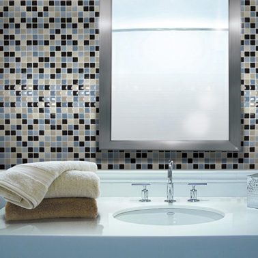 Carrelage adhésif salle de bain, on a testé c'est super Carrelage de bains Créatif salle