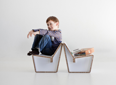 chaise en carton pour chambre enfant a assembler sans colle ni vis