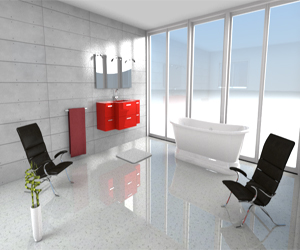 logiciel de decoration 3D gratuit pour construire une harmonie de couleur entre la peinture murale, la couleur du revêtement de sol et celle du mobilier