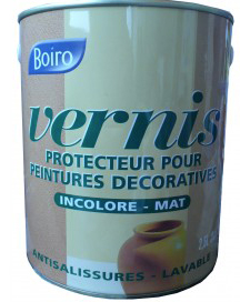 Vernis protecteur incolore Boiro à appliquer sur carrelage peint avec peinture à effet ou peinture acrylique classique