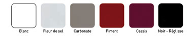 Nuancier peinture de la gamme Rénovation électroménagers de V33. 6 couleurs disponibles pour peindre frigo, cuisinière...