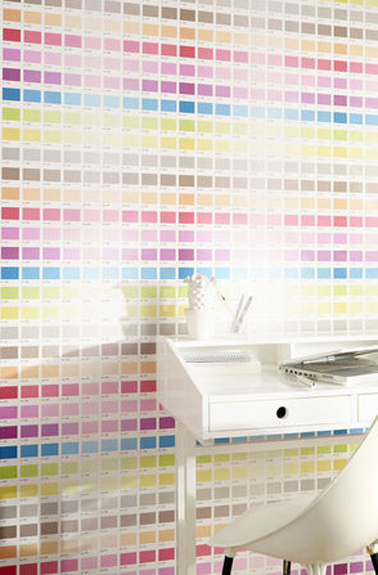 papier peint chambre enfant theme nuancier couleur chez Castorama