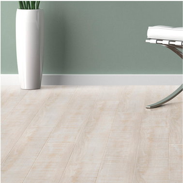 Sol PVC à lames clipsables imitation chêne blanc