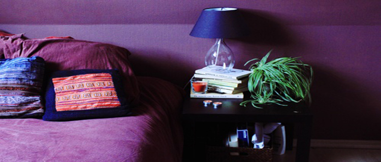 idée decoration chambre avec couleur violet