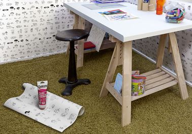 kit QUELYD iDraw, nouveau concept déco chambre enfant de frises illustrées à colorier