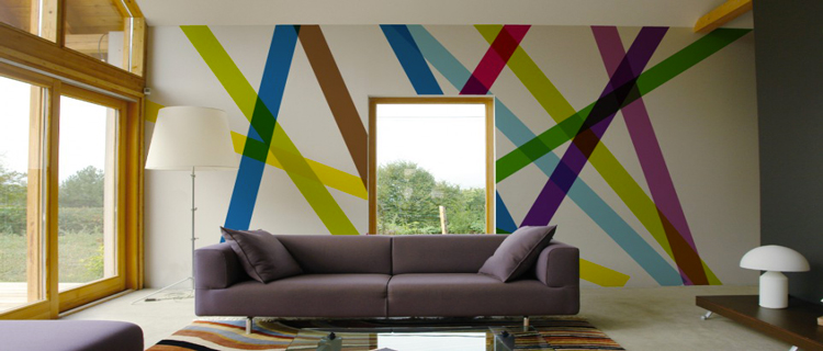 Papier peint panoramique pour deco salon design