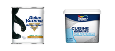 Peinture Cuisine & bain  pour peindre des meubles de cuisine et peinture Ultra Résit  Valénit fintion satin ou brillant de Dulux Valentine