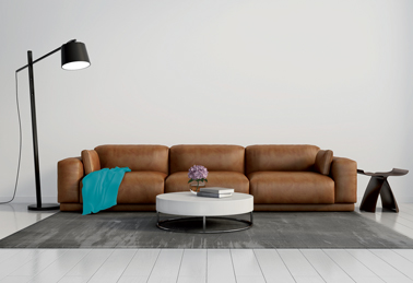 Des couleurs naturelles mises en valeur par des touches de fushia ou de turquoise pour la déco d'un salon ambiance retro. Une ambiance couleur créée par Aurélie Hémar 