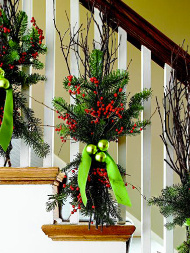 Une idée de décoration d'escalier pour Noël