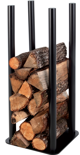 Porte-bûches en métal noir de chez DixNeuf Design