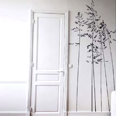super sticker mural format géant  motif arbre dessiné à l'encre