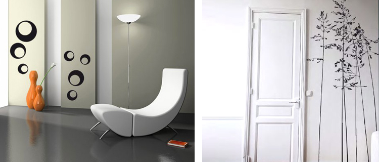 Les stickers ne sont par réservés à la chambre des enfants ! Poétique, design, réaliste, le sticker pour une décoration murale dans le salon se fait chic et original